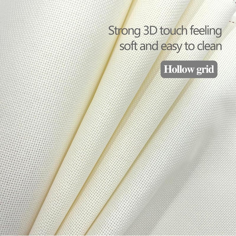 Zhenqing 14CT Aida Cloth - 30x35 Inch Cross Stitch Fabric for Embroidery, Pre-Cut Needlework Material, Acid-Free, Durable Weave(Beige) - Image 5